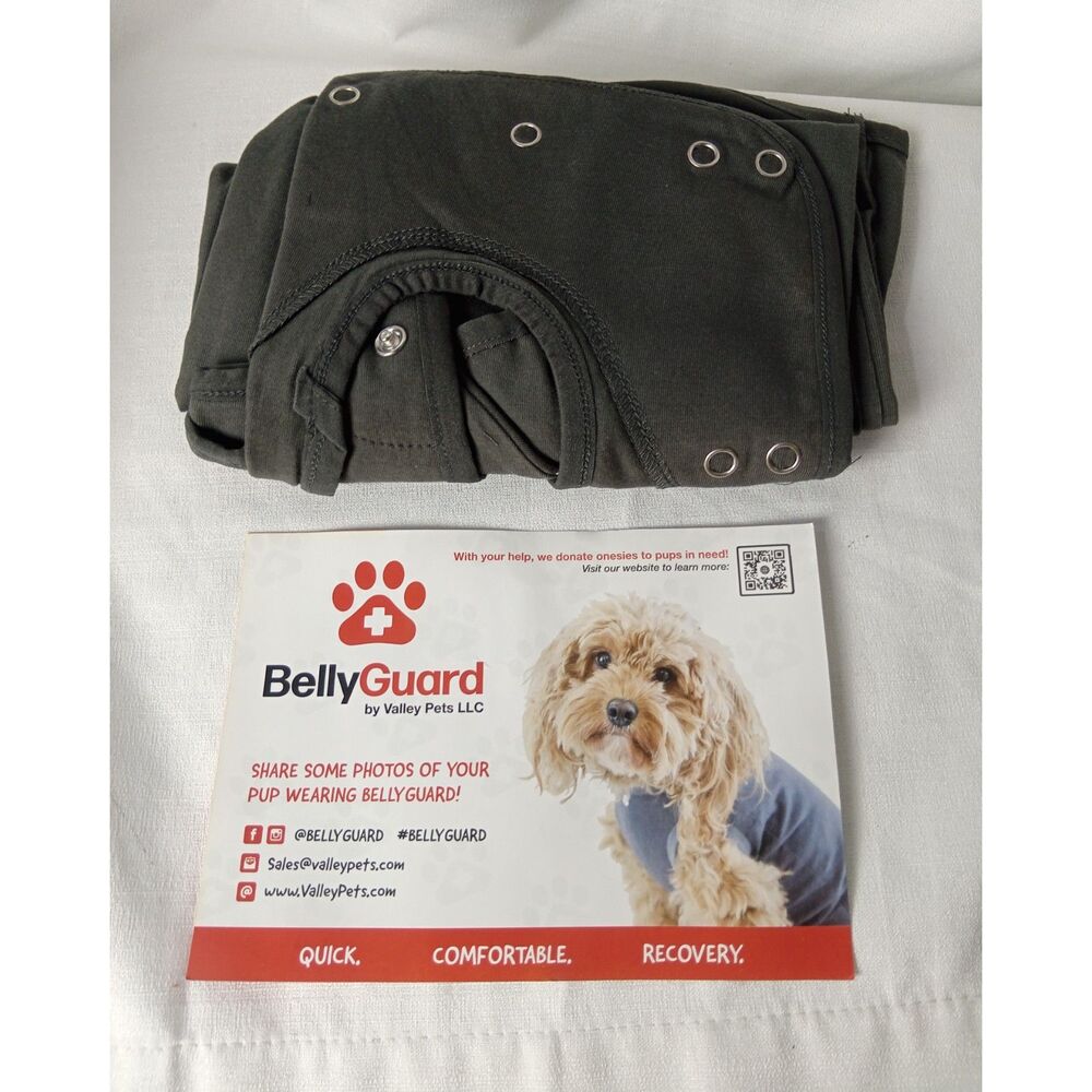 BellyGuard Dog Recovery Suit XL Gray Post Surgery Wear Alternative to Cone